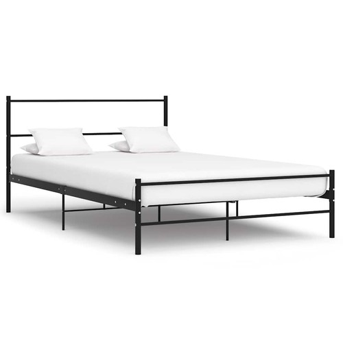 Bett 140x200cm schwarz metall - 140x200cm,