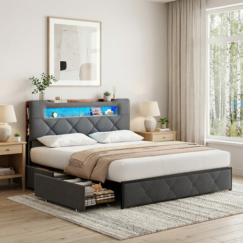 Polsterbett bettgestell mit - polsterbett,